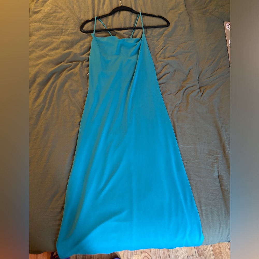 Blue Floor Length Dress Never Worn